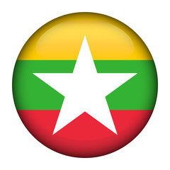 Flag of  Burma Glossy Button