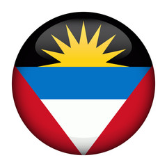 Obraz premium Flag of Antigua and Barbuda Glossy Button