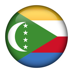 Flag of Comoros Glossy Button
