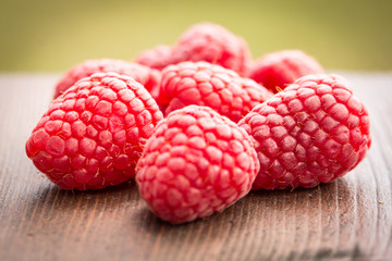 fresh summer berries, healthy food on table