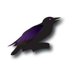 vector silhouette of a crow