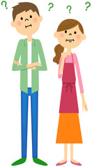 疑問をいだく若いカップル