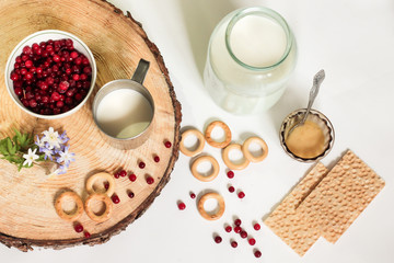 milk, honey and cranberries - cold medicine