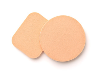 Top view of cosmetic sponges