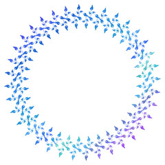 Beautiful raster round frame with gradient filled. Color elegant flower frame for advertisements, flyer, web, wedding and other invitations or greeting cards.