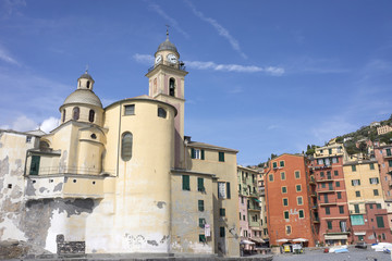 Fototapeta na wymiar Parrocchia Basilica Santa Maria Assunta, Camogli,Ligurien,Italie