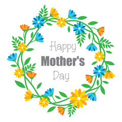 Happy mother's day with flower background