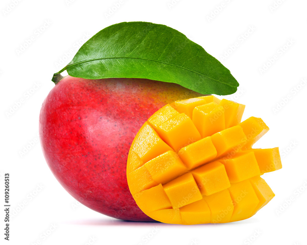 Sticker Mango isolated on white