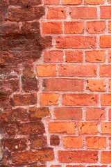 red old and new brick work texture