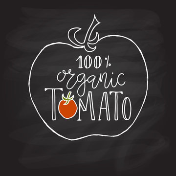 Hand sketched tomato lettering typography