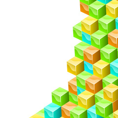 Obraz premium Colorful cubes 3D vector background