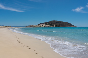 Beach on Elafonisos island, Peloponnese, Greece