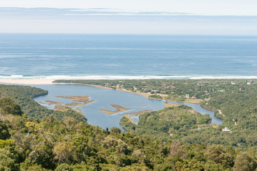 Groot River lagoon and Natures Valley town