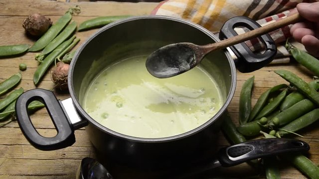 Sopa de ch&iacute;charos Peas soup 에르텐 수프 Zupa grochowa groch&oacute;wka Crema di piselli Гороховый суп Erbsensuppe Soupe aux pois &Auml;rtsoppa Hernekeitto Erwtensoep Snert Ertesuppe &auml;rtsoppa Gule &aelig;rter Mashed