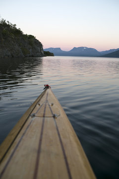 Kayak on sea