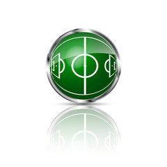 Green grass sphere with soccer field 