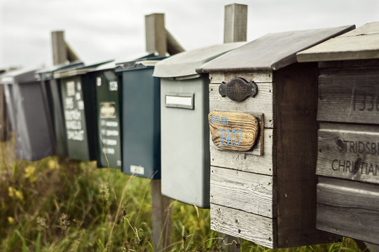 Wooden mail boxes