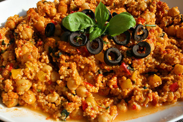 orientalischer curry ajvar kichererbsen salat veggie vegan