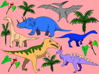 Dinosaur vector for adults