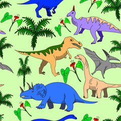 Dinosaur seamless vector for adults