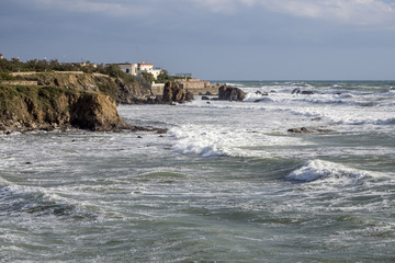 Fototapeta premium Mareggiata a Livorno