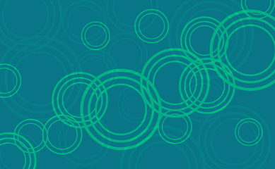 Abstract green circles background, Vector illustration