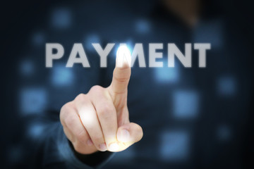 Businessman touching Payment