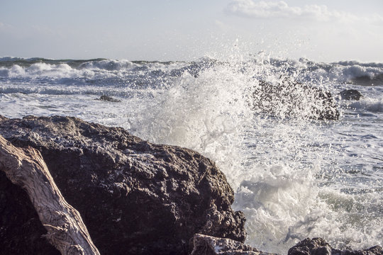 Mareggiata a Livorno.