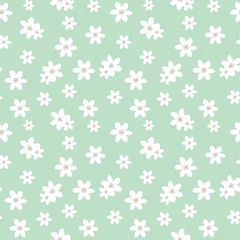 Wall murals Small flowers Abstract Simple Flower Seamless Pattern Background