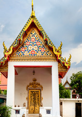 Fototapeta premium Cassical Thai architecture in Wat Pho public temple in Bangkok, Thailand.