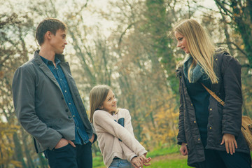 Family in park