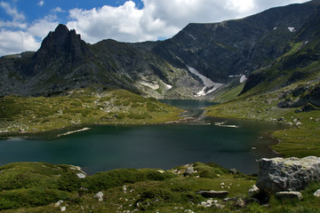 Fototapeta na wymiar The Twin, The Seven Rila Lakes, Rila Mountain, Bulgaria