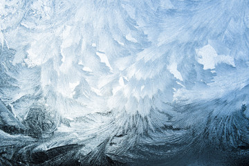 Ice crystals on window