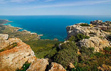Fototapeta na wymiar Top view on the Mediterranean coast