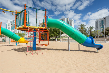 children's slides and playgrounds