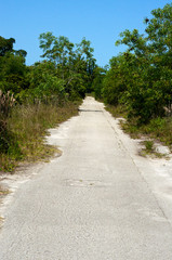 long straight abandoned road