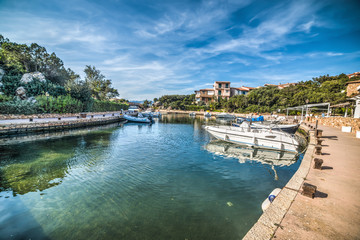 Fototapeta na wymiar boats in Porto Rotondo harbor