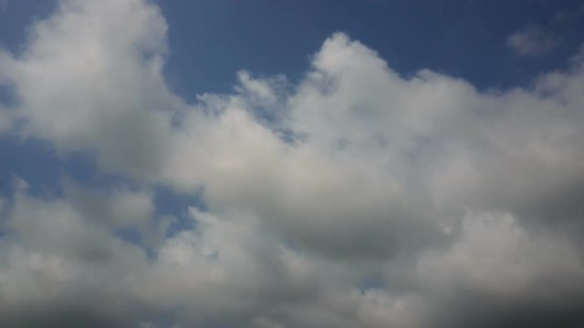 Time lapse of blue sky with clouds, 4K
