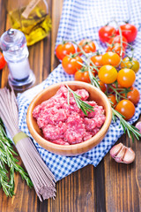 raw minced meat