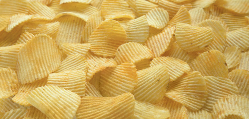 Rippled organic potato chips