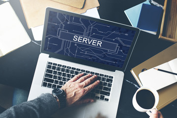 Server Online Technology Storage Software Concept