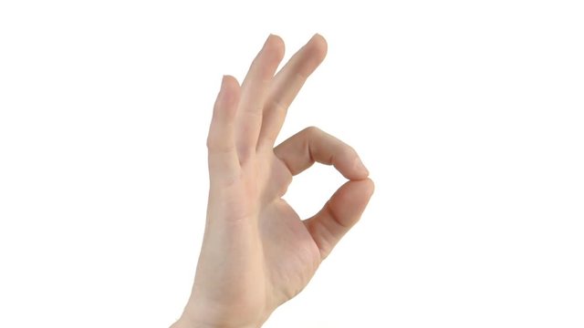 Male hand giving the OK sign
