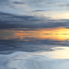 Natural background of the colorful sky and beautiful water reflection, During the time sunrise and sunset