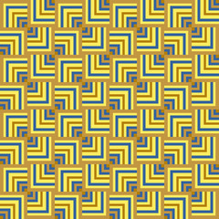 Seamless background image of spiral geomerry golden yellow square line