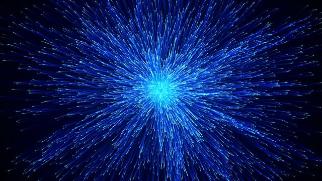 magical energy particles swarm. blue version.