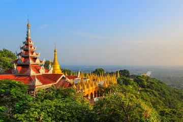 Fototapeten A panoramic view of Mandalay from the top of Mandalay Hill,Myanmar © ntrirata