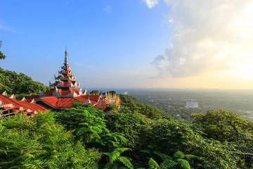 Foto op Canvas A panoramic view of Mandalay from the top of Mandalay Hill,Myanmar © ntrirata