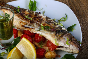 Grilled seabass