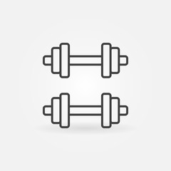 Dumbbell line icon