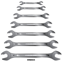 Wrench isolated on white background. Object tool for shop isolated on white background.